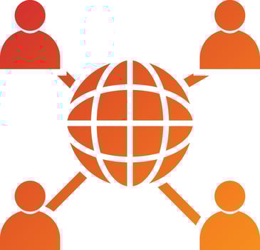 Global Network Icon Style vector