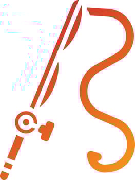 Casting Line Icon Style vector