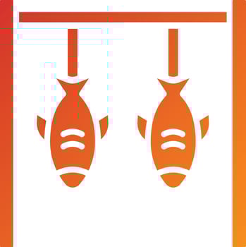 Fish Stringer Icon Style vector