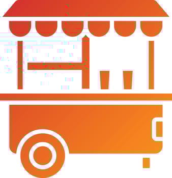 Popcorn Stall Icon Style vector