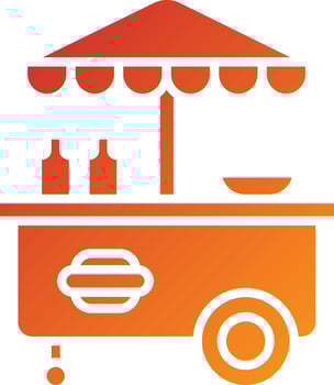 Hot Dog Stall Icon Style vector