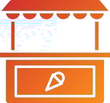 Ice Cream Stall Icon Style vector