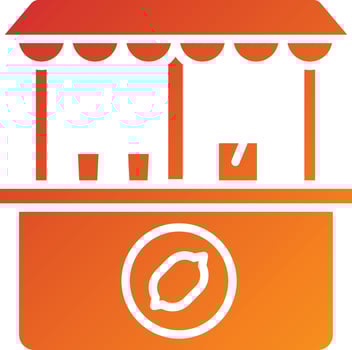 Lemonade Stall Icon Style vector