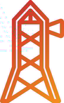 Observation Tower Icon Style vector