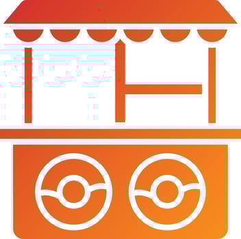 Donut Shop Icon Style vector