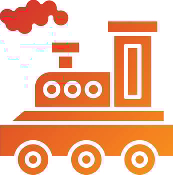 Steam Train Icon Style vector