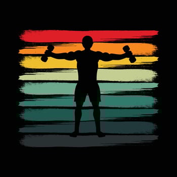 Fitness t shirt design vector