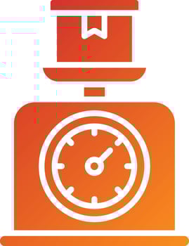 Package Scale Icon Style vector