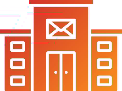 Post Office Building Icon Style vector