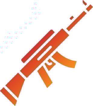 Assault Rifle Icon Style vector