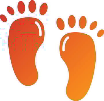 Footsteps Icon Style vector