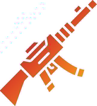 Light Machine Gun Icon Style vector