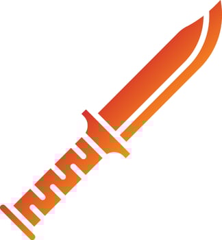 Military Knife Icon Style vector