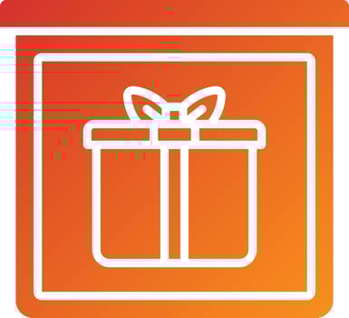 Gift Bundle Icon Style vector