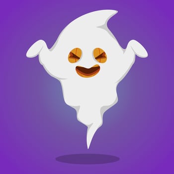 ghost pumpkin halloween vector
