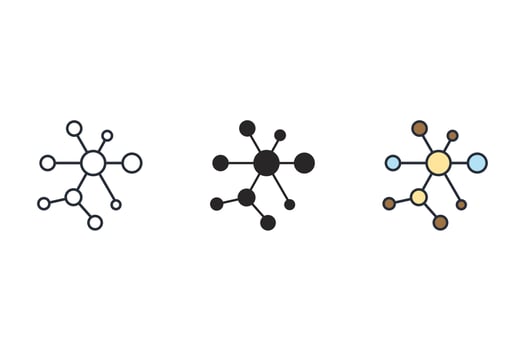 networking icons symbol vector elements for infographic web