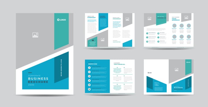 Corporate Business Brochure Design or Annual Report and Company Profile or Booklet and Catalog Design Template vector