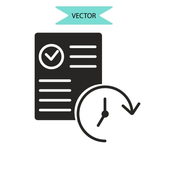 management summary icons symbol vector elements for infographic web