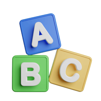 Alphabet Blocks Education Element png