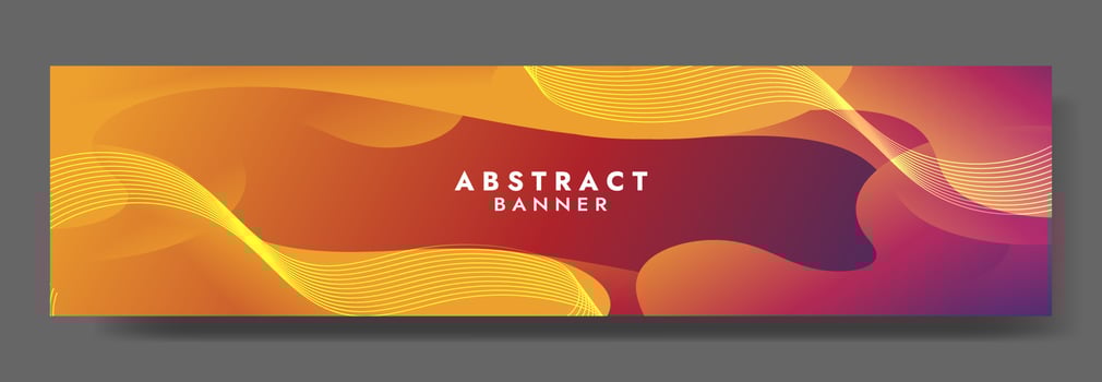 Abstract Orange Fluid Wave Banner Template vector