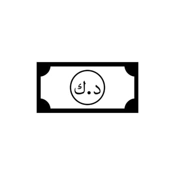 Kuwait Currency Icon Symbol Kuwaiti Dinar, KWD Money Paper. Vector Illustration