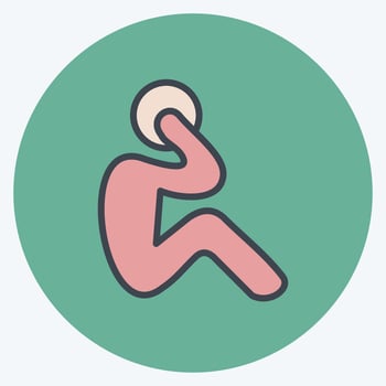 Icon Exercise. suitable for Healthy symbol. color mate style. simple design editable. design template vector. simple illustration vector