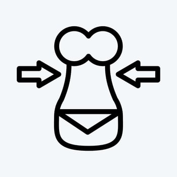 Icon Fit. suitable for Healthy symbol. line style. simple design editable. design template vector. simple illustration vector
