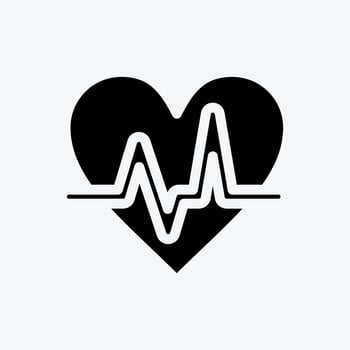 Icon Cardio. suitable for Healthy symbol. glyph style. simple design editable. design template vector. simple illustration vector