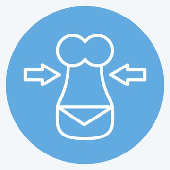 Icon Fit. suitable for Healthy symbol. blue eyes style. simple design editable. design template vector. simple illustration vector