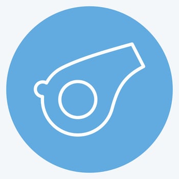 Icon Whistle. suitable for Healthy symbol. blue eyes style. simple design editable. design template vector. simple illustration vector