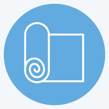 Icon Yoga Mat. suitable for Healthy symbol. blue eyes style. simple design editable. design template vector. simple illustration vector