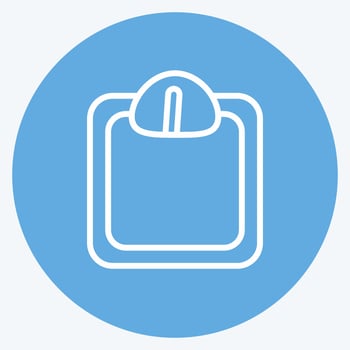 Icon Weight. suitable for Healthy symbol. blue eyes style. simple design editable. design template vector. simple illustration vector