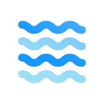 Waves Sign with Flat Icon vector
