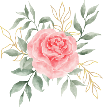 Pink Rose Flower Bouquet Arrangement Watercolor png
