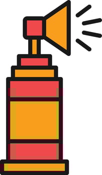 Air Horn Line Filled vector