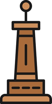 Monument Line Filled vector