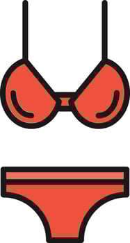 Bikini Line Filled vector