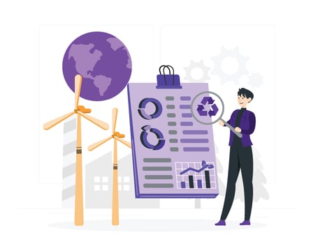 environmental audit flat design vector