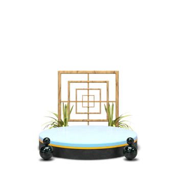 modern elegant 3d render podium for design png