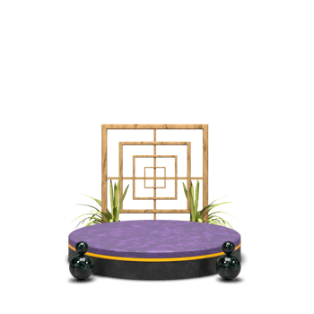 modern elegant 3d render podium for design png