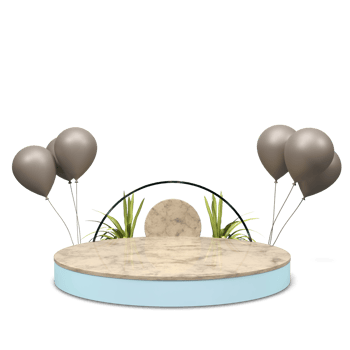 modern elegant 3d render podium for design png