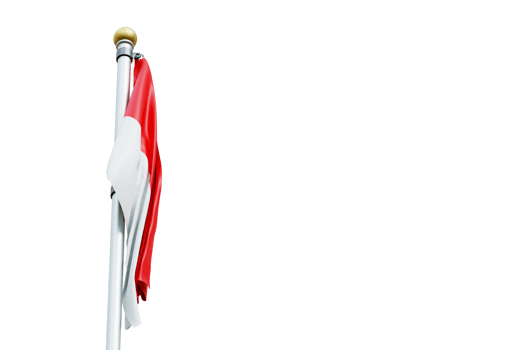 Flag Of indonesia 3d Rendering png