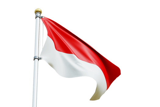 Flag Of indonesia 3d Rendering png
