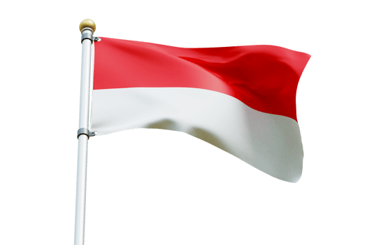 Flag Of indonesia 3d Rendering png