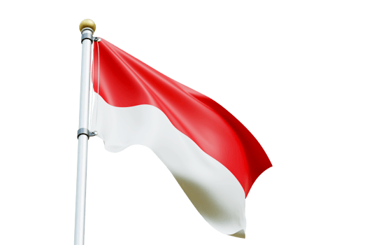 Flag Of indonesia 3d Rendering png