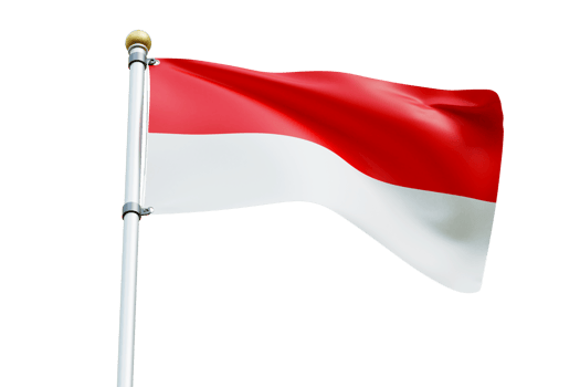 Flag Of indonesia 3d Rendering png