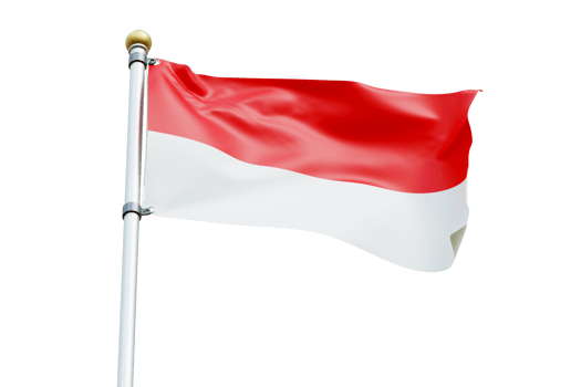 Flag Of indonesia 3d Rendering png