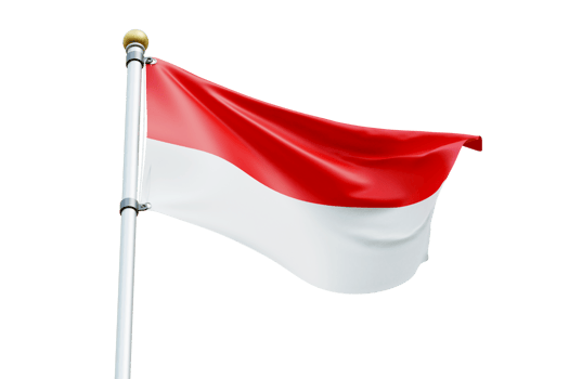 Flag Of indonesia 3d Rendering png