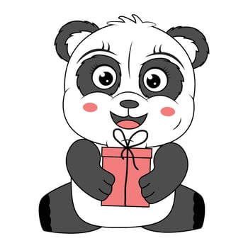 cute panda animal cartoon graphic vector