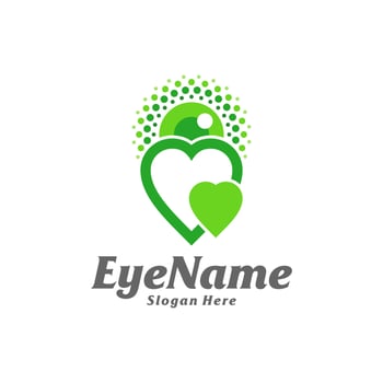 Love Eye Logo Design Template. Eye Love logo concept vector. Creative Icon Symbol vector